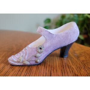 Just The Right Shoe Miniature Resin Heel Lavender Purple Rhinestones